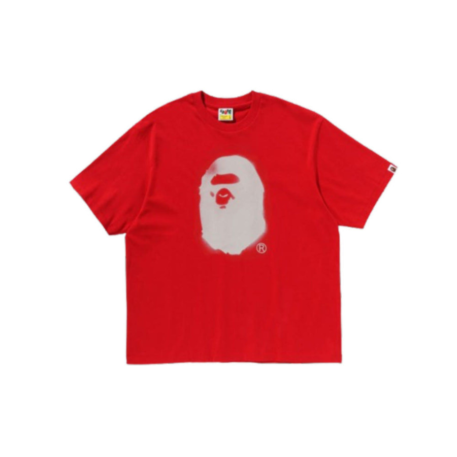 베이프 스프레이 프린트 에이프 헤드 릴렉스 핏 티셔츠 3컬러 1L80110334