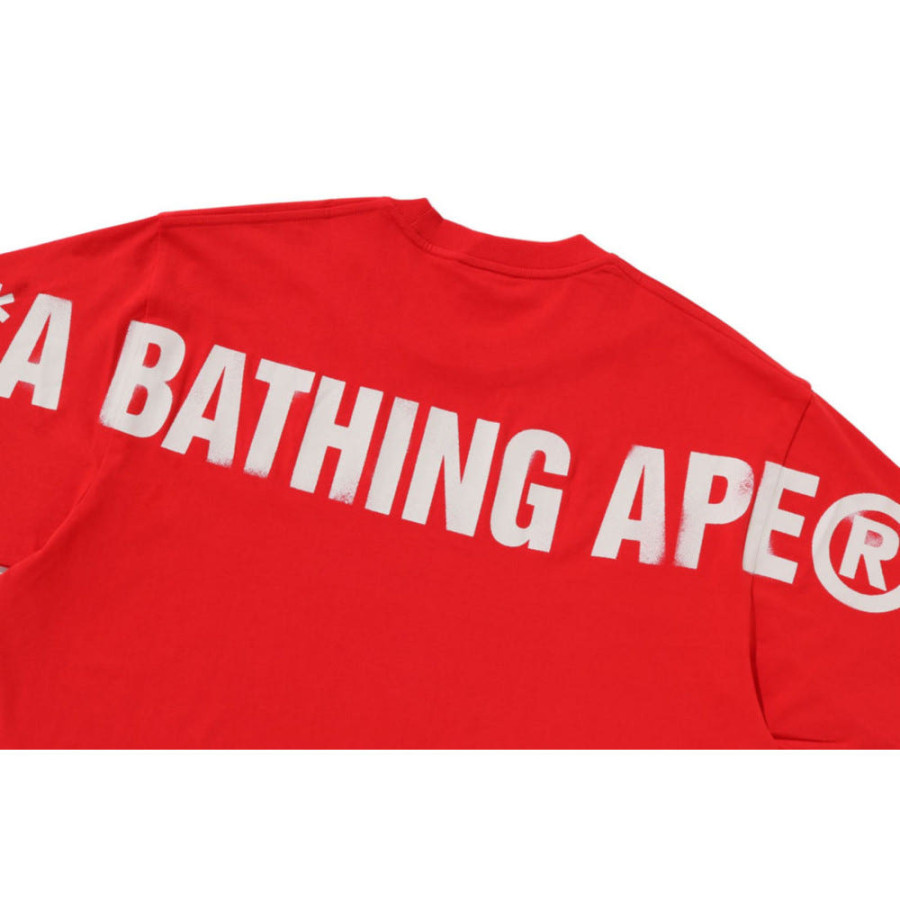 베이프 스프레이 프린트 에이프 헤드 릴렉스 핏 티셔츠 3컬러 1L80110334