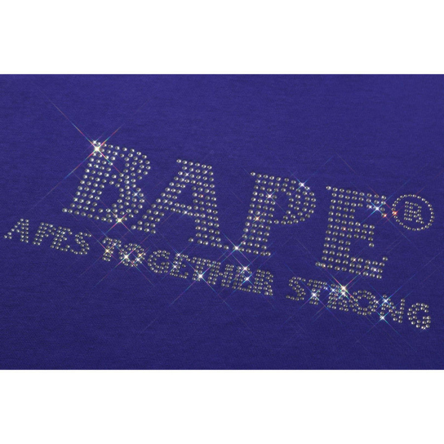 베이프 라인스톤 베이프 로고 릴렉스 핏 티셔츠 2컬러 1L80109314