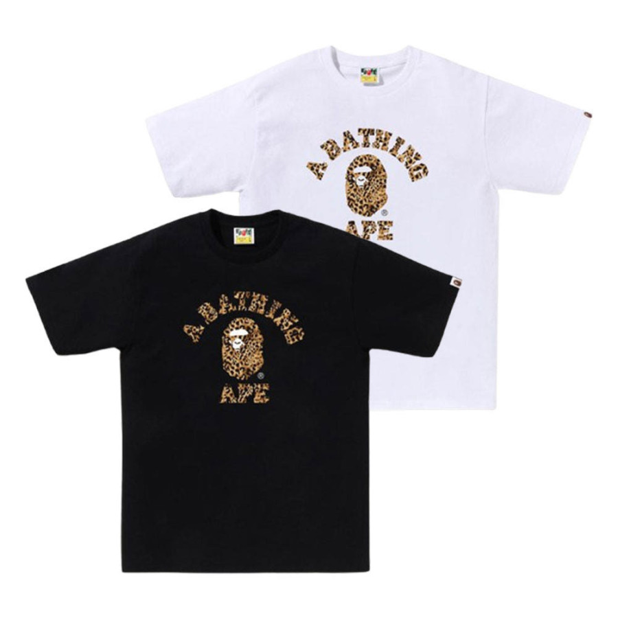 베이프 와일드 레오파드 패턴 콜리지 티셔츠 6컬러 1L80110039