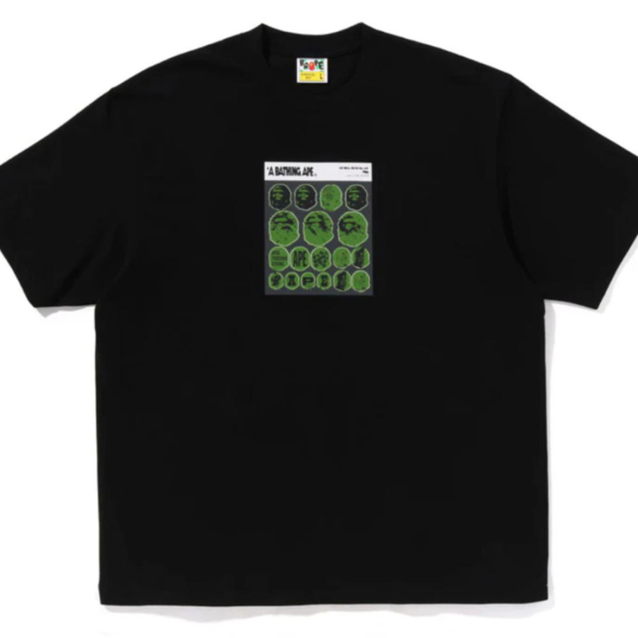 베이프 베이프 스티커 그래픽 릴렉스핏 티셔츠 3컬러 1L80110319