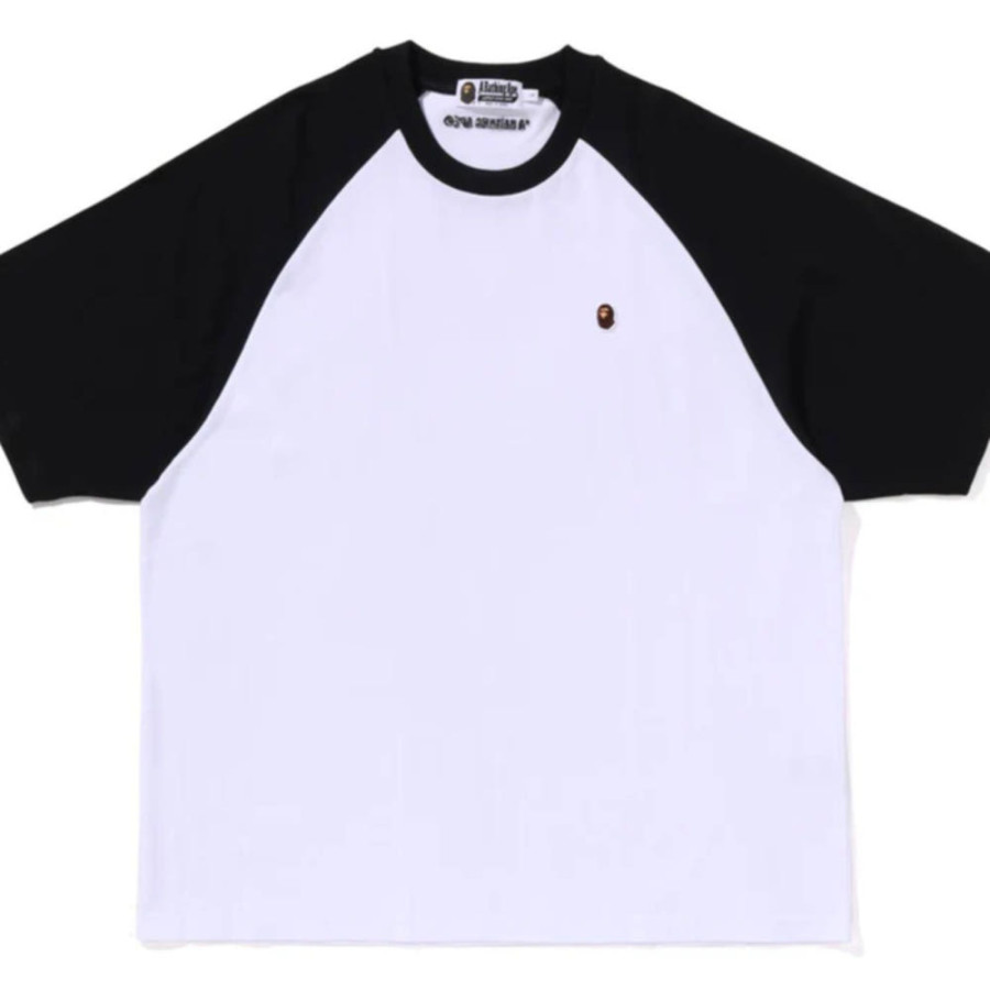 베이프 원 포인트 릴렉스핏 래글런 티셔츠 2컬러 1L80109306