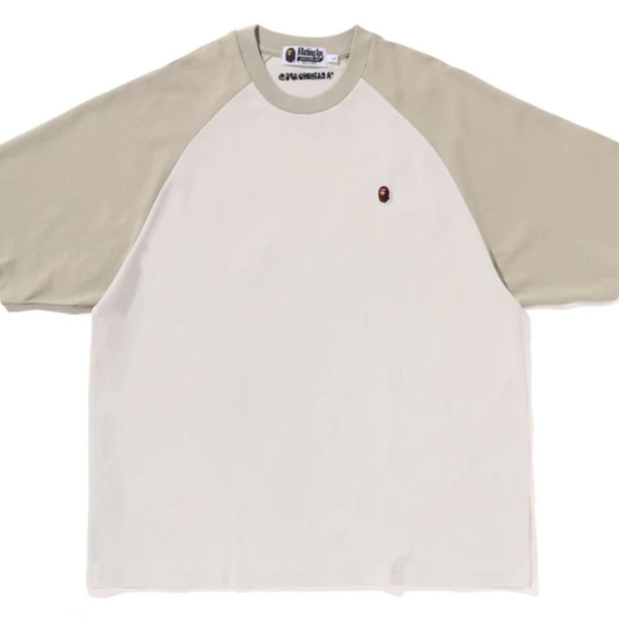 베이프 원 포인트 릴렉스핏 래글런 티셔츠 2컬러 1L80109306