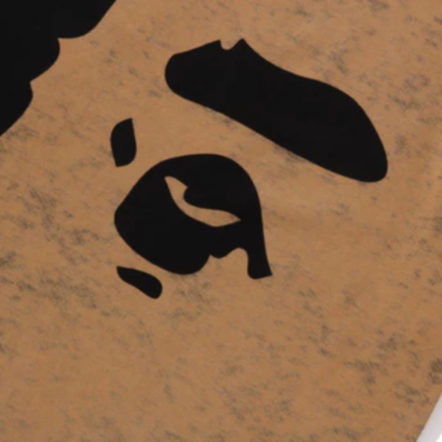 베이프 블리치드 빅 에이프 헤드 릴렉스핏 티셔츠 블랙 1L80109003