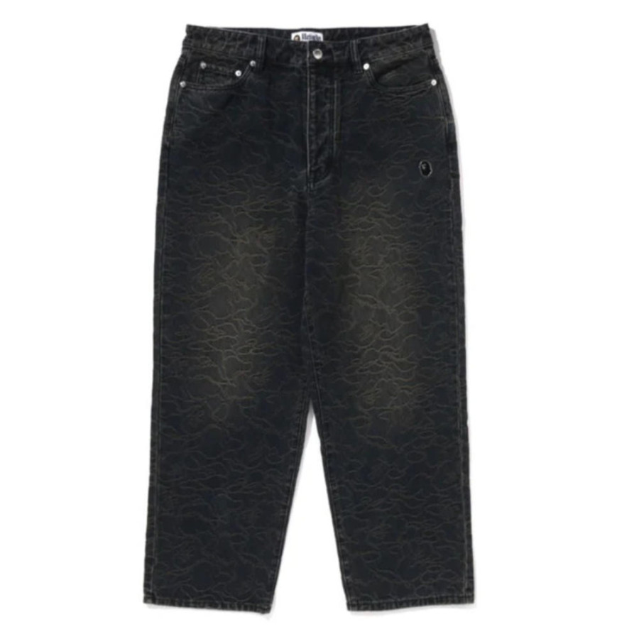 베이프 라인 카모 자카드 원포인트 릴렉스핏 13OZ 데님 팬츠 2컬러 1L30150302