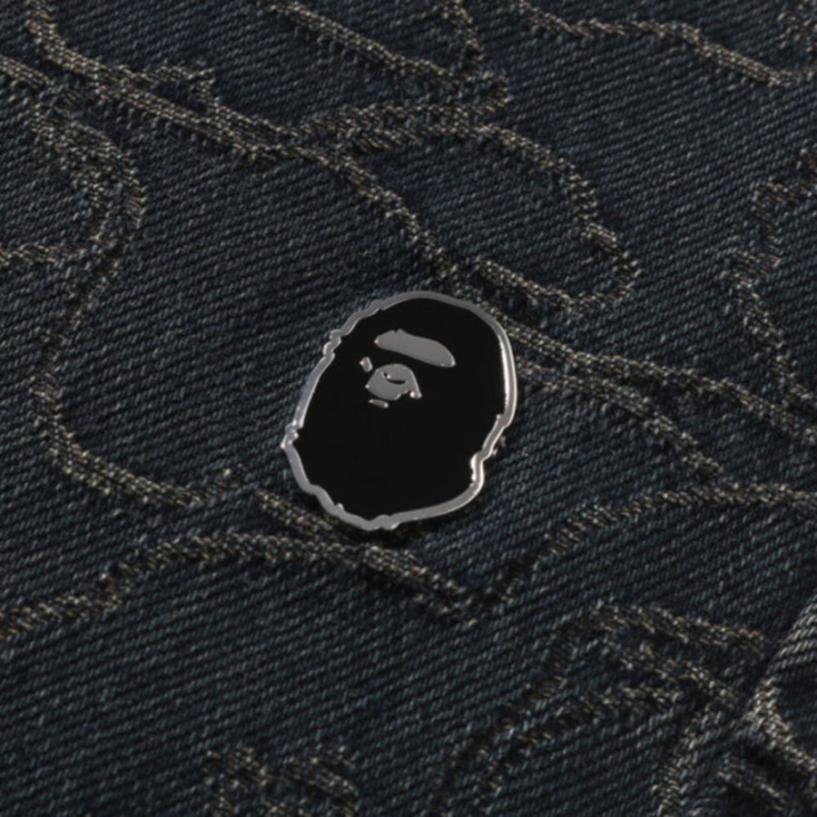 베이프 라인 카모 자카드 원포인트 릴렉스핏 13OZ 데님 팬츠 2컬러 1L30150302