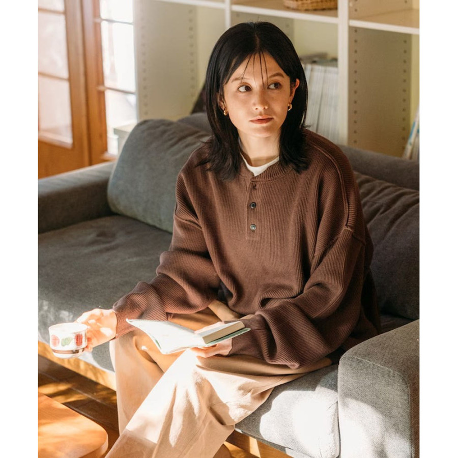 프릭스스토어 릴랙스핏 카타에키 링킹 헨리넥 니트 5컬러 1230248900181