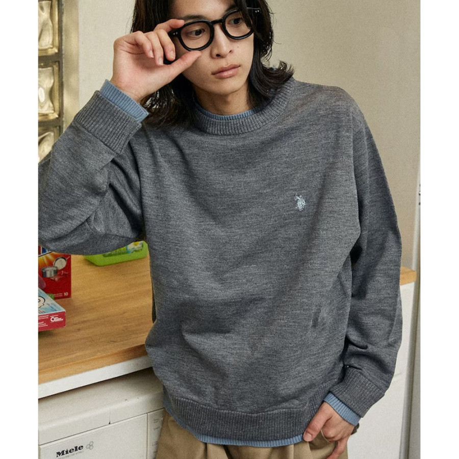 U.S. POLOASSN. 유에스폴로에센 별주 페이크 레이어드 니트 3컬러 3130291600008