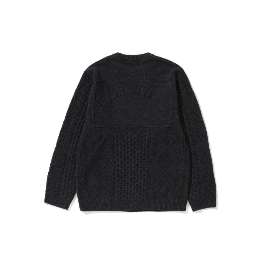 베이프 청키 케이블 울 스웨터 2컬러 7L70120309