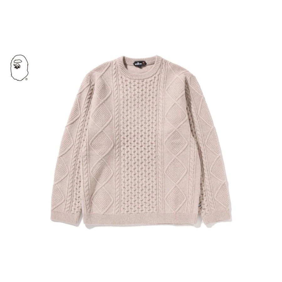 베이프 청키 케이블 울 스웨터 2컬러 7L70120309