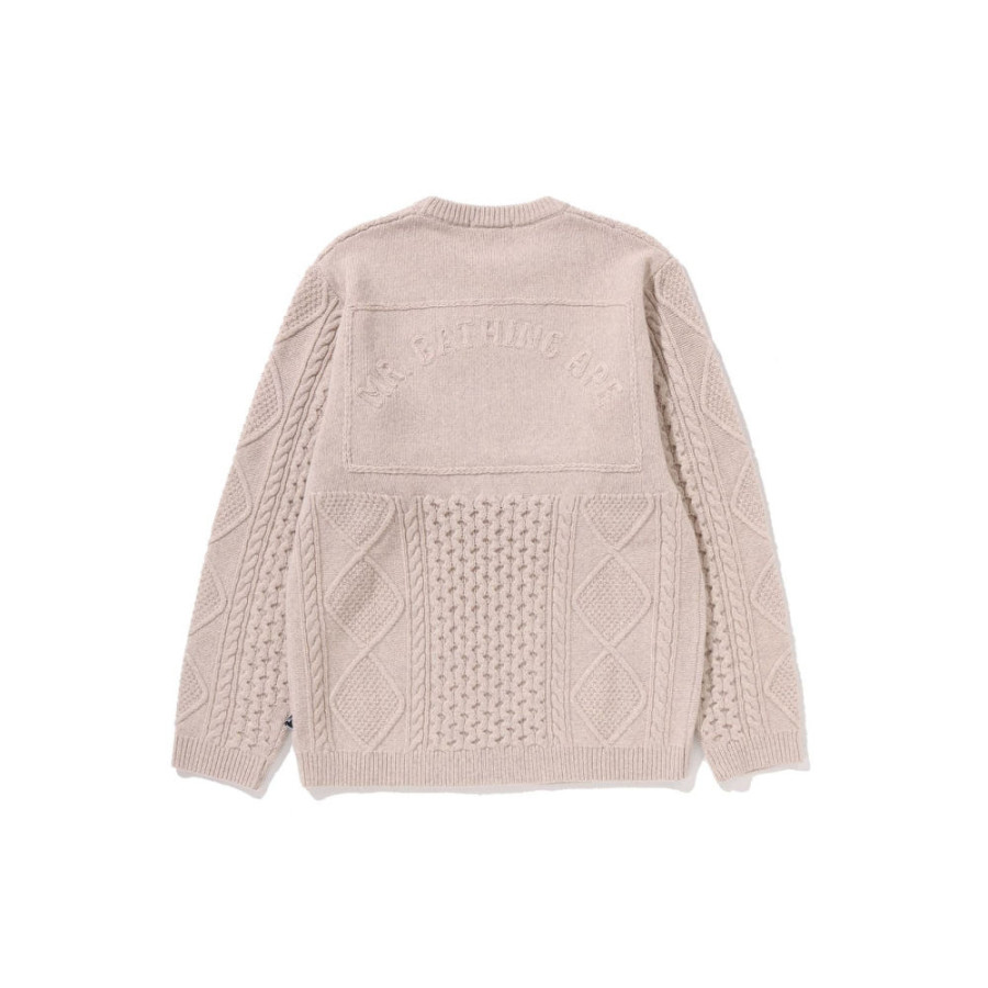 베이프 청키 케이블 울 스웨터 2컬러 7L70120309