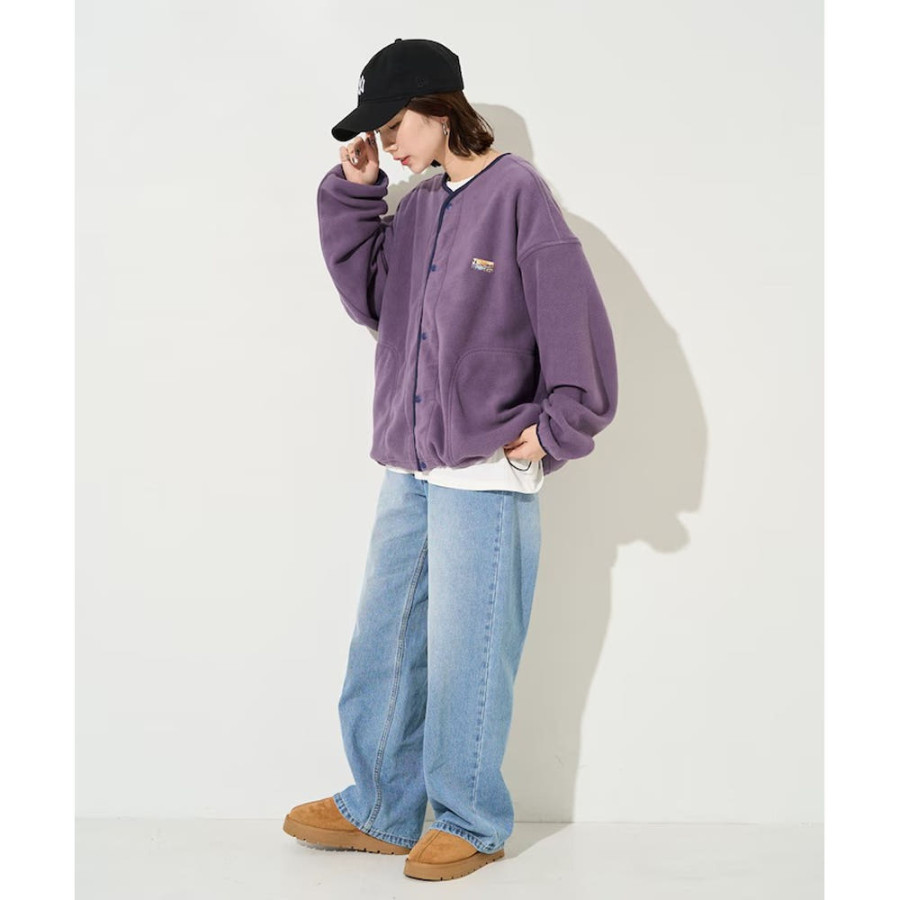 프릭스스토어 빅실루엣 원 포인트 로고 플리스 스냅 버튼 스핀들 가디건 8컬러 1059248900122