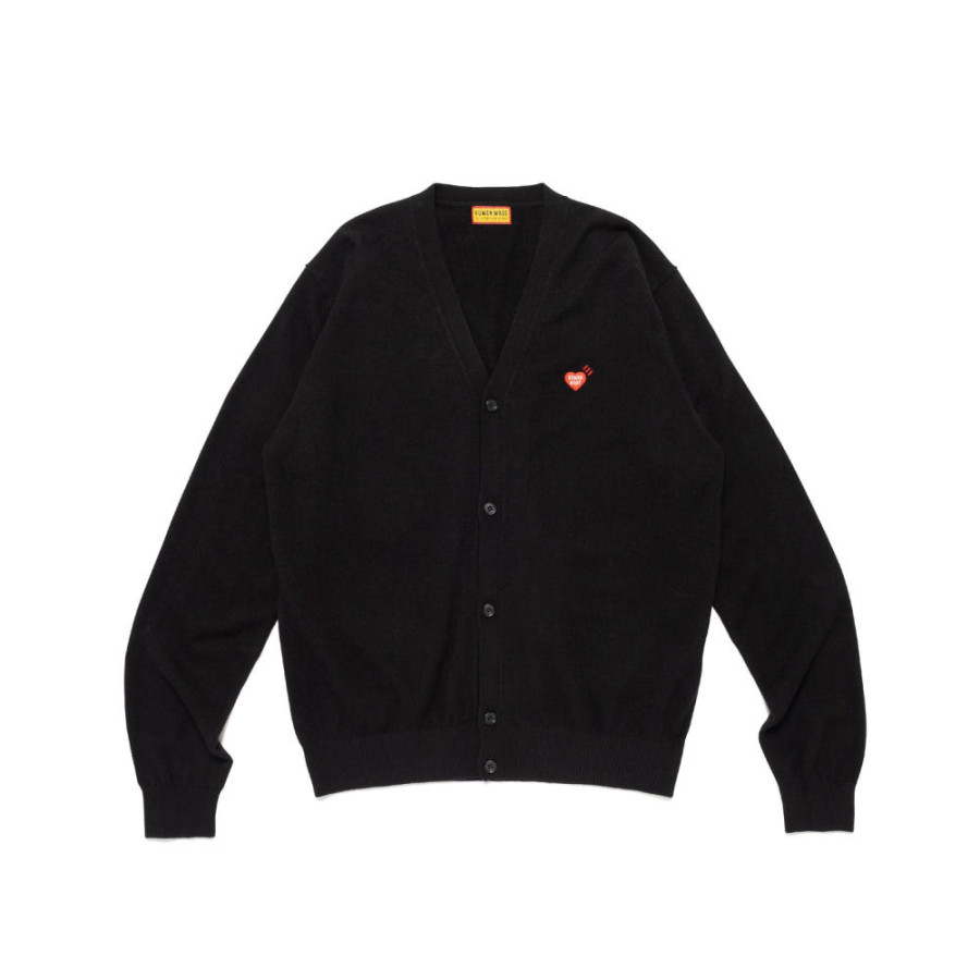 휴먼메이드 하트 뱃지 니트 가디건 2컬러 HM30CS046
