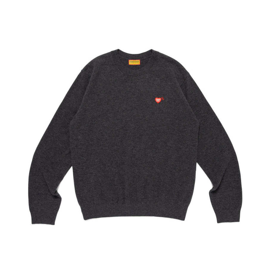 휴먼메이드 하트 뱃지 니트 스웨터 3컬러 HM30CS034