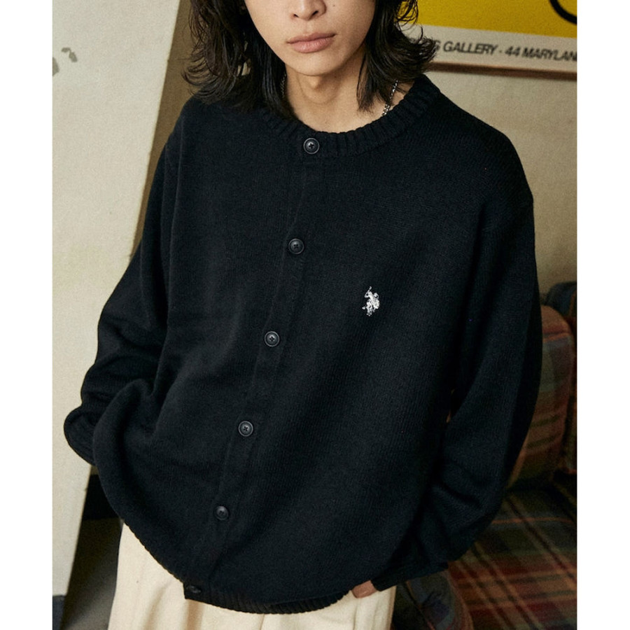 U.S. POLO ASSN. 유에스폴로에센 PUBLUX 별주 크루넥 니트 가디건 4컬러 3135291600006