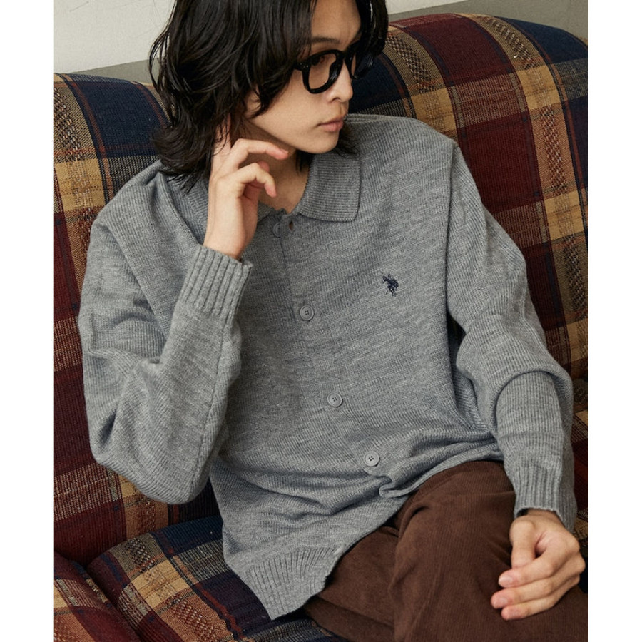 U.S. POLO ASSN. 유에스폴로에센 PUBLUX 별주 폴로 니트 가디건 4컬러 3135291600005