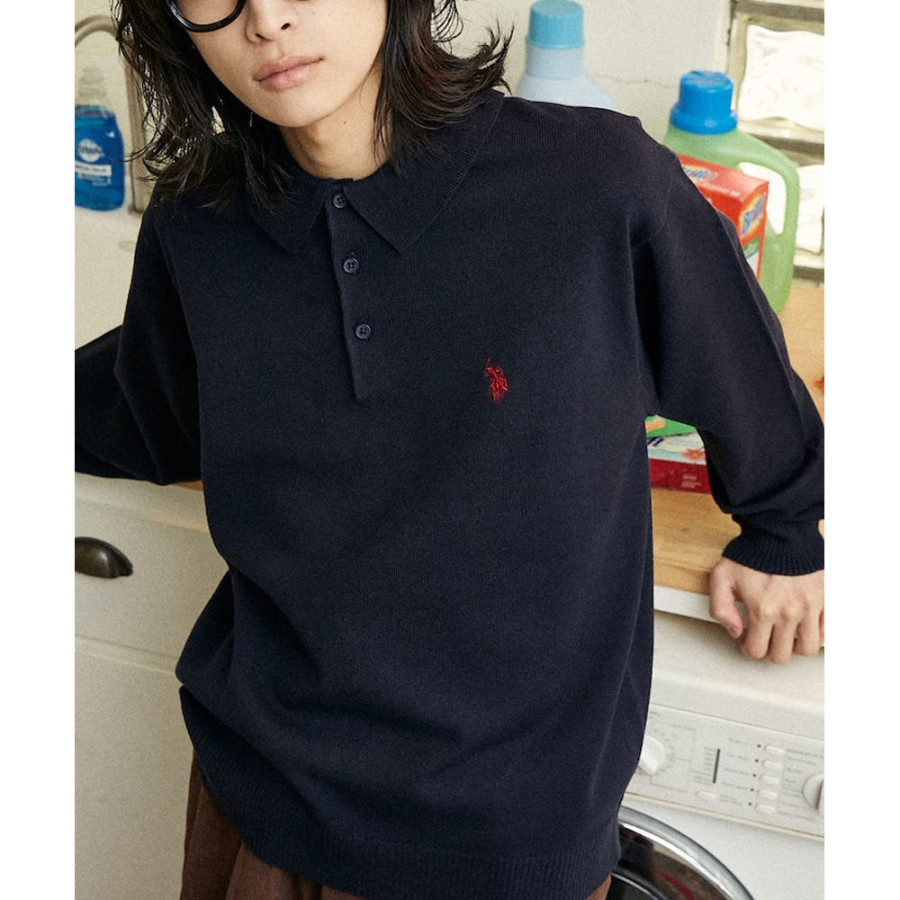 U.S. POLO ASSN. 유에스폴로에센 PUBLUX 별주 스웨트 라이크 니트 폴로 6컬러 3130291600007