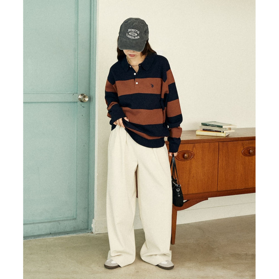 U.S. POLO ASSN. 유에스폴로에센 PUBLUX 별주 스웨트 라이크 니트 폴로 6컬러 3130291600007