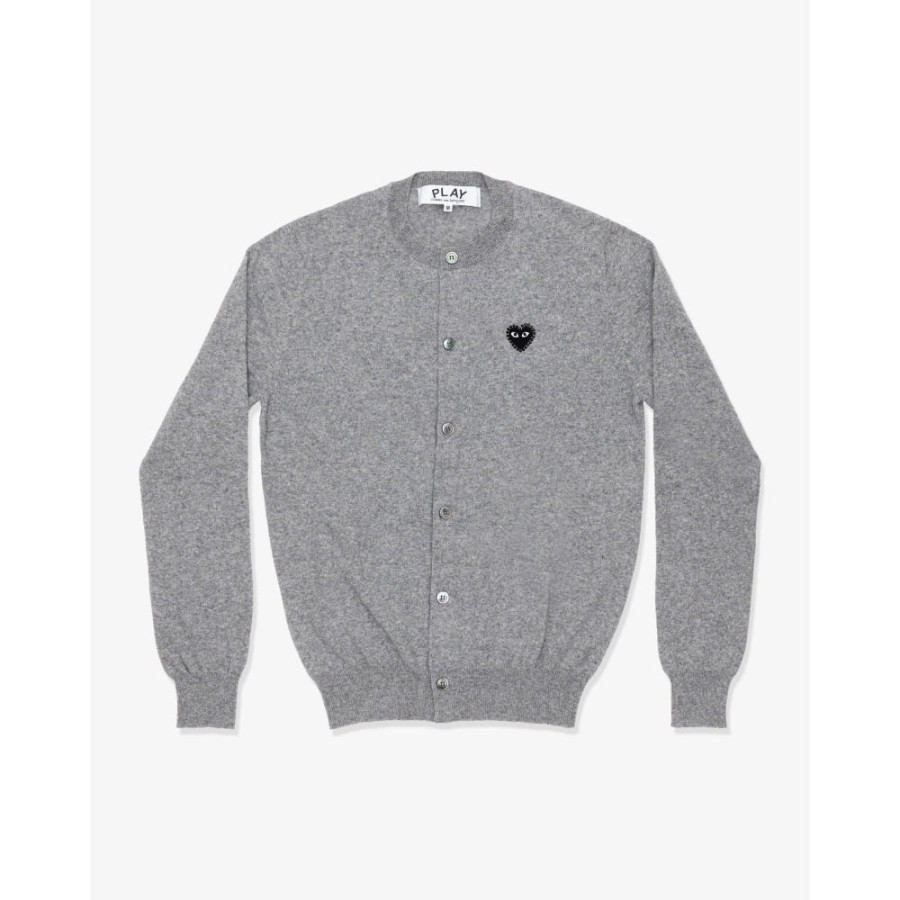 꼼데가르송 PLAY CDG 가디건 라운드넥 라인스톤 블랙와펜 남녀공용 3컬러 AX-N805-051