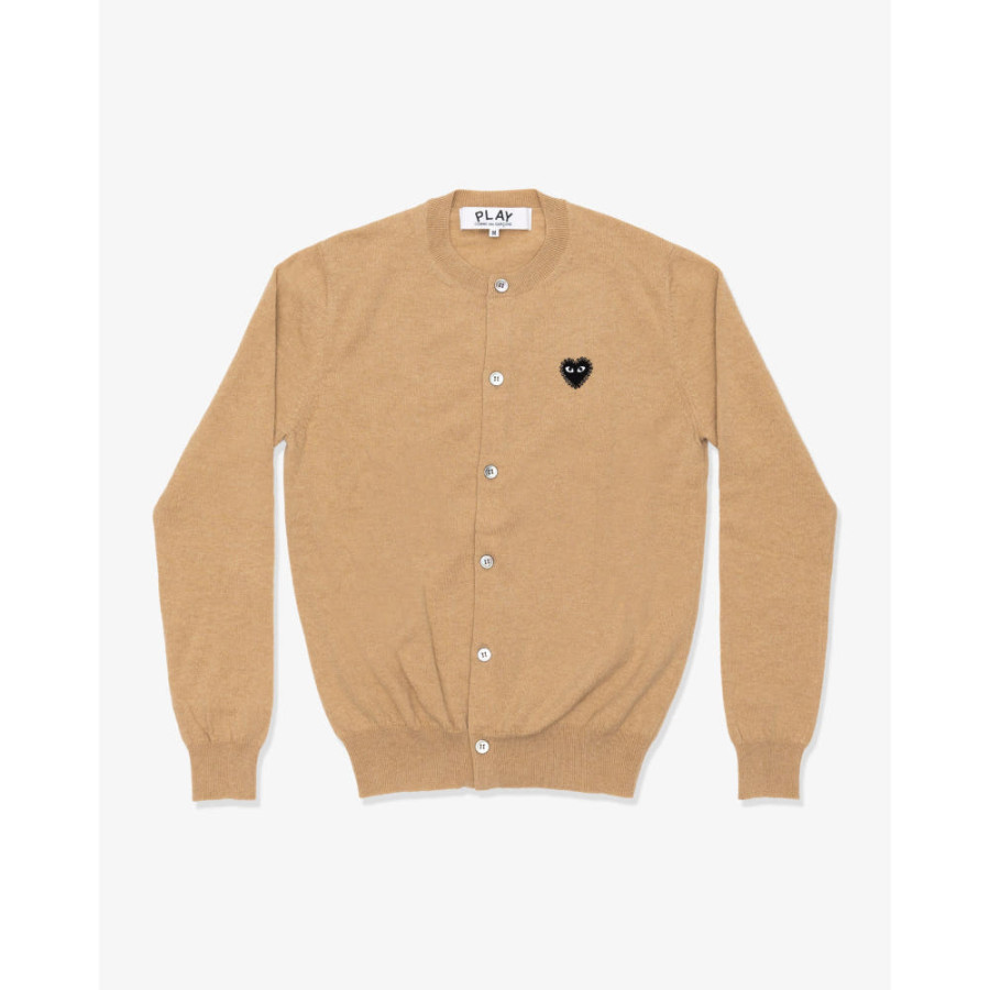 꼼데가르송 PLAY CDG 가디건 라운드넥 라인스톤 블랙와펜 남녀공용 3컬러 AX-N805-051