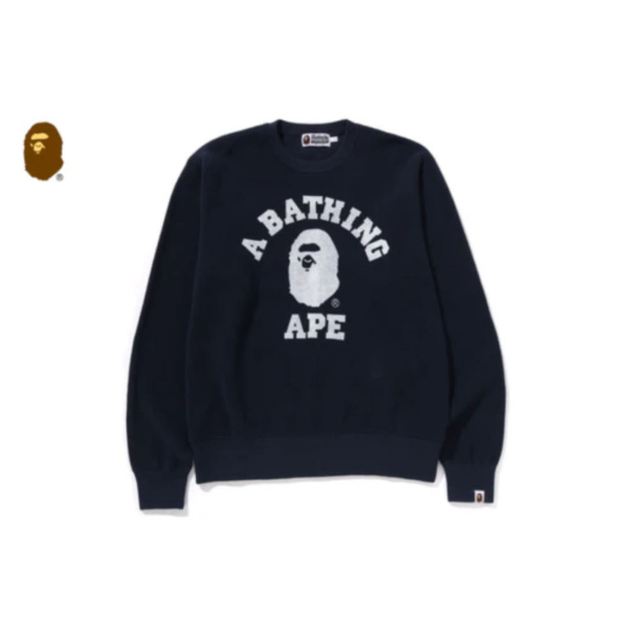 베이프 컬리지 와플 크루넥 스웨터 3컬러 1L30120002