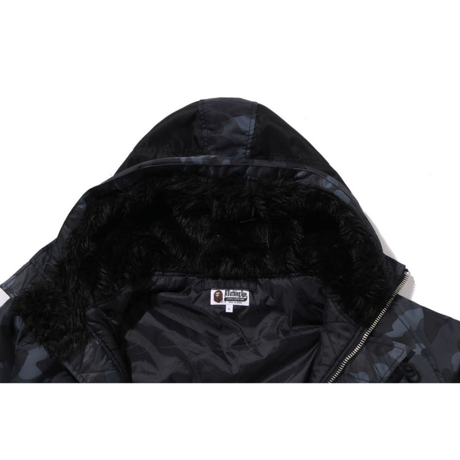 베이프 컬러 카모 N-3B 패딩 자켓 블랙 1L80141311