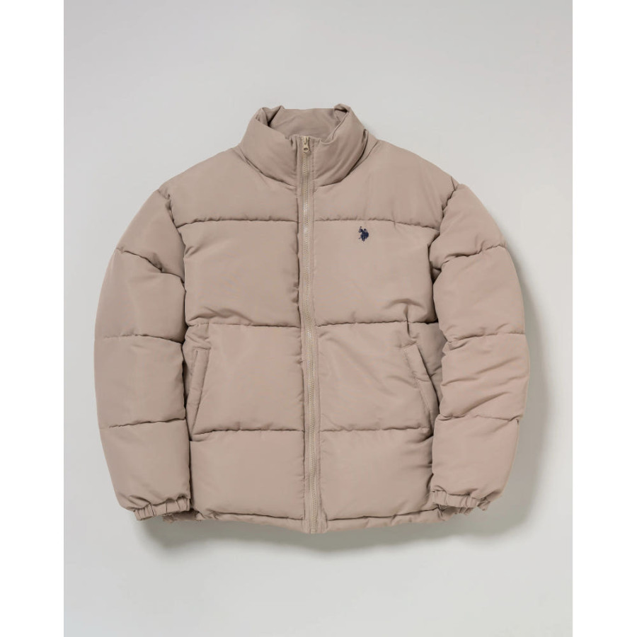 U.S. POLO ASSN. 유에스폴로에센 스탠드 집업 패딩 자켓 더블 호스맨 자수 3컬러 PLM53809