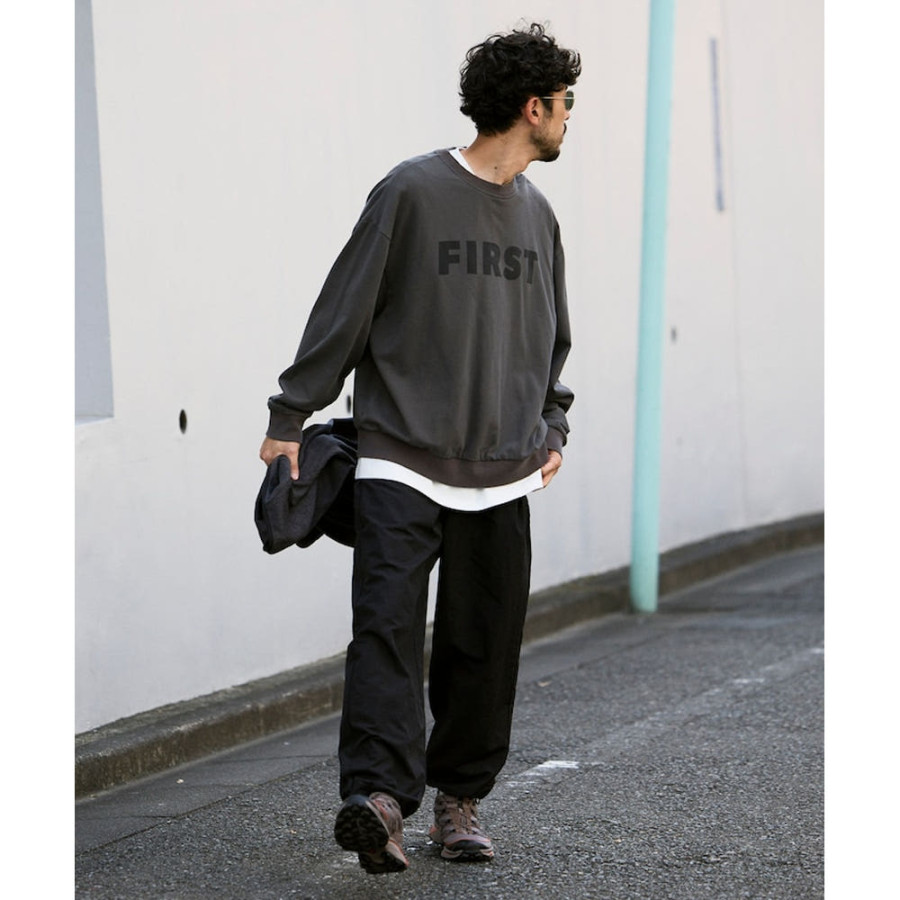 퍼스트핸드 와이드 스트레이트 나일론 트랙 테이퍼드 실루엣 이지 팬츠 3컬러 3342234400003