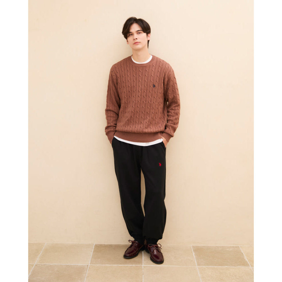 U.S. POLO ASSN. 유에스폴로에센 더블 호스맨 자수 스웨트 팬츠 3컬러 PLM53330