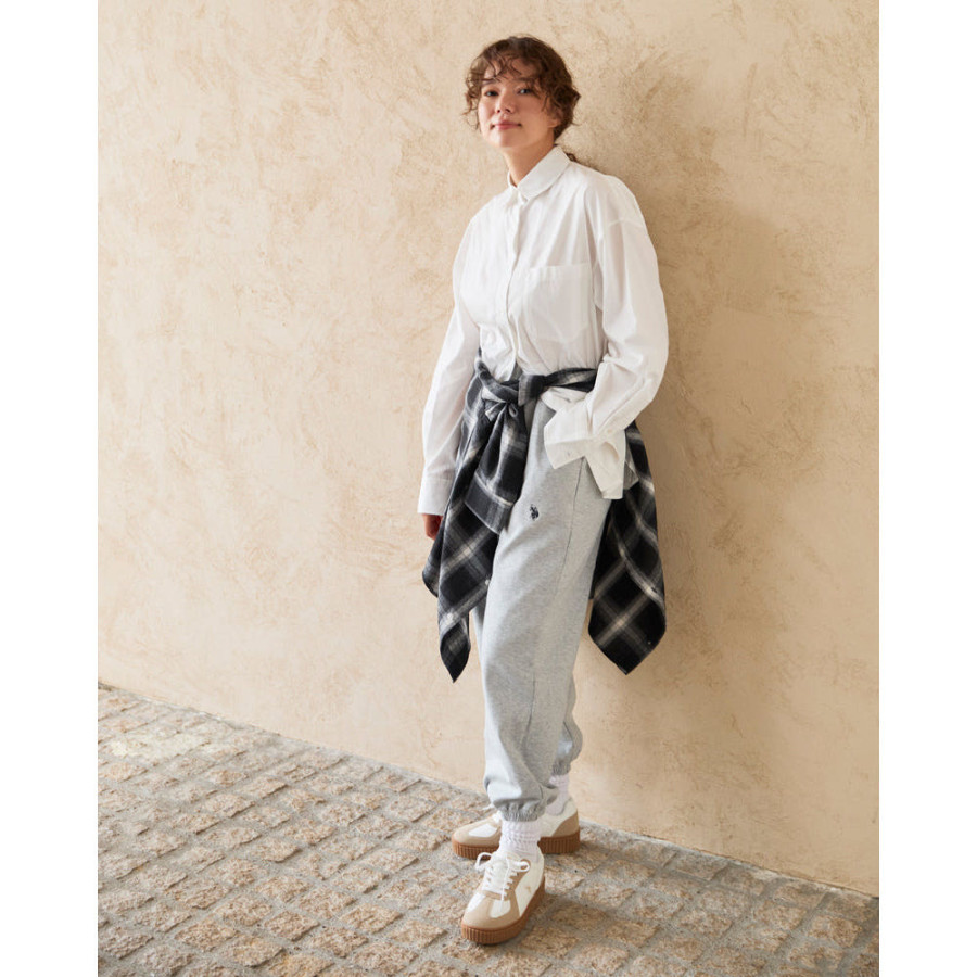 U.S. POLO ASSN. 유에스폴로에센 더블 호스맨 자수 스웨트 팬츠 3컬러 PLM53330