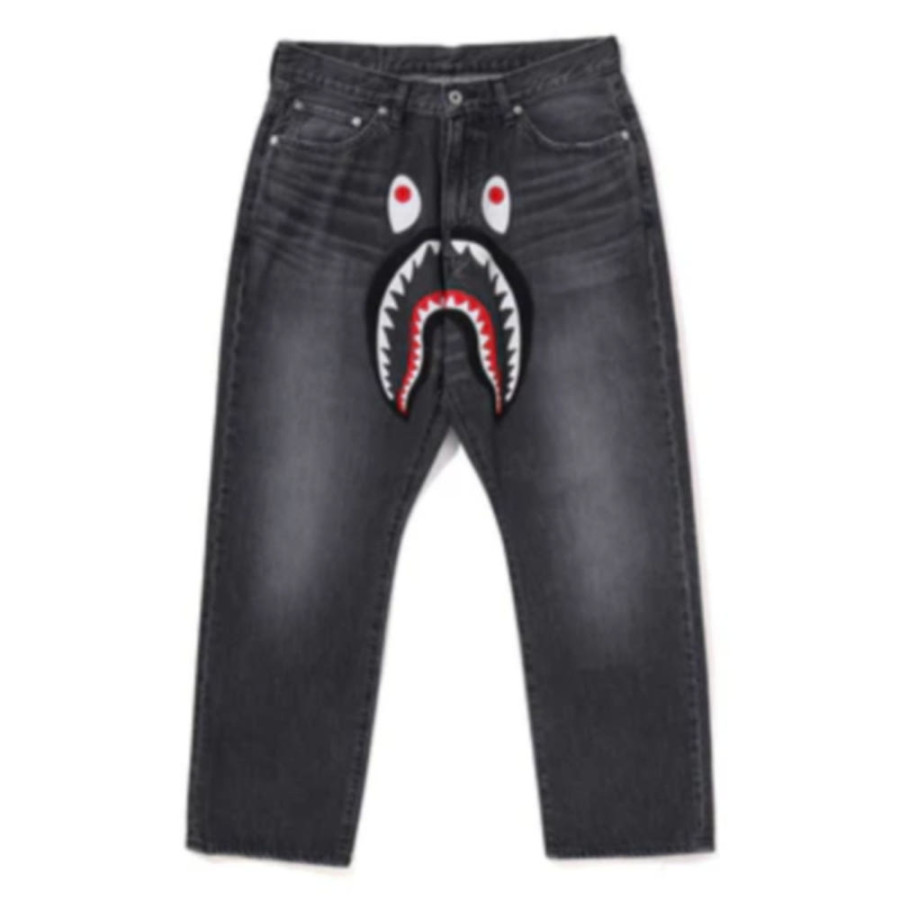 베이프 샤크 루즈핏 13OZ 데님 팬츠 2컬러 1L80150006