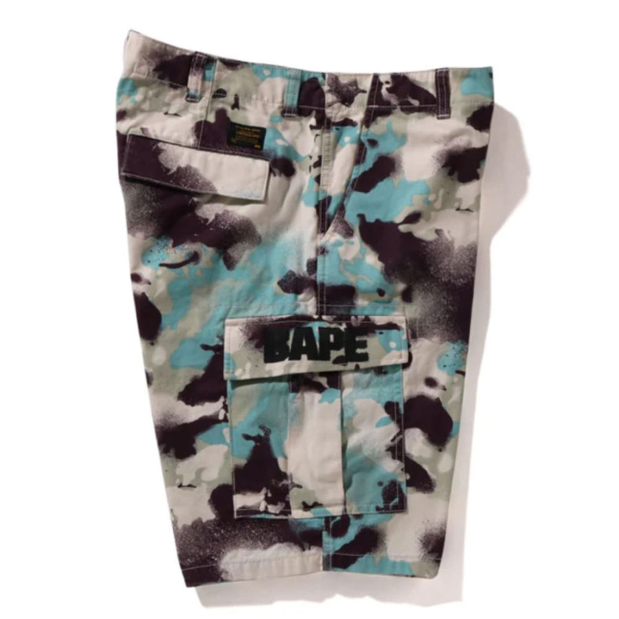 베이프 맵 카모 레귤러핏 카고 반바지 2컬러 1L30153003