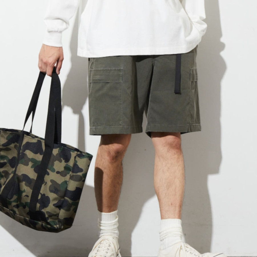 프릭스스토어 AIR TECH BREATH 메쉬 피그먼트 가공 웰빙벨트 카고 반바지 3컬러 1044248900387