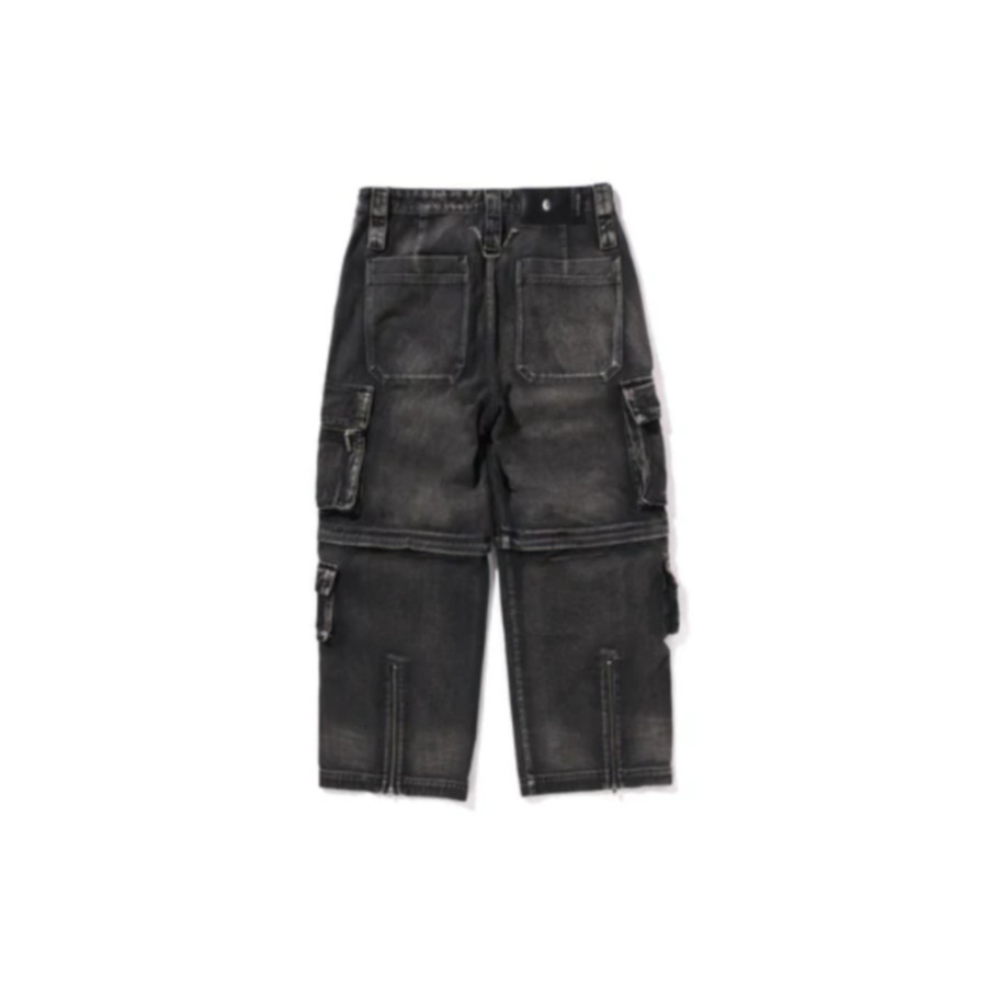 베이프 블랙 카고 라이더 바이커 진 블랙 1L30150306