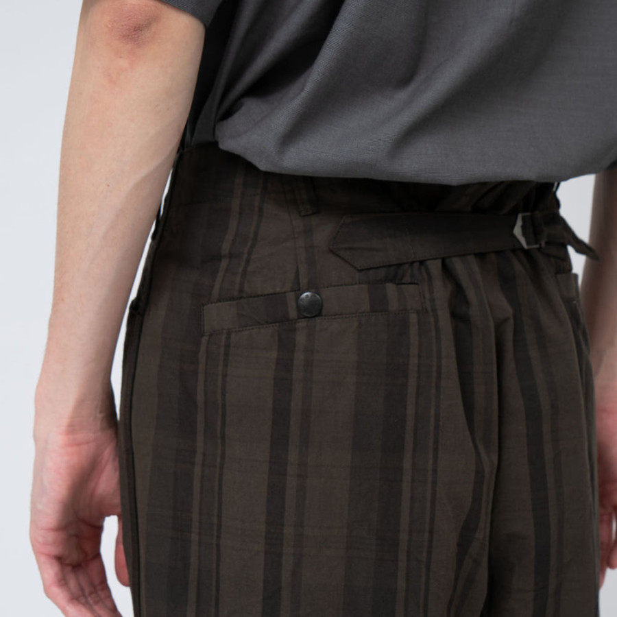 나나미카 플레드 독 팬츠 브라운 S25SC073