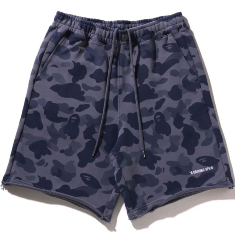 베이프 1ST 카모 해비 워시드 릴렉스핏 스웻 숏 팬츠 3컬러 1L30153323