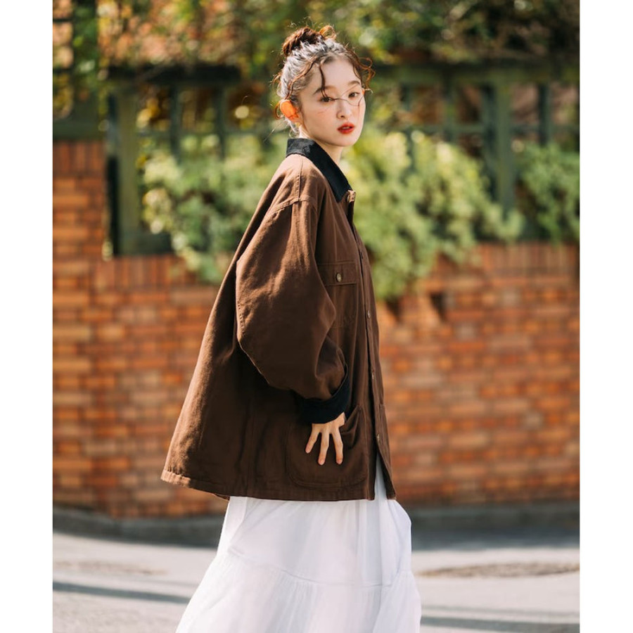 프릭스스토어 오버핏 코듀로이 전환 덕 커버올 재킷 4컬러 1251248900731