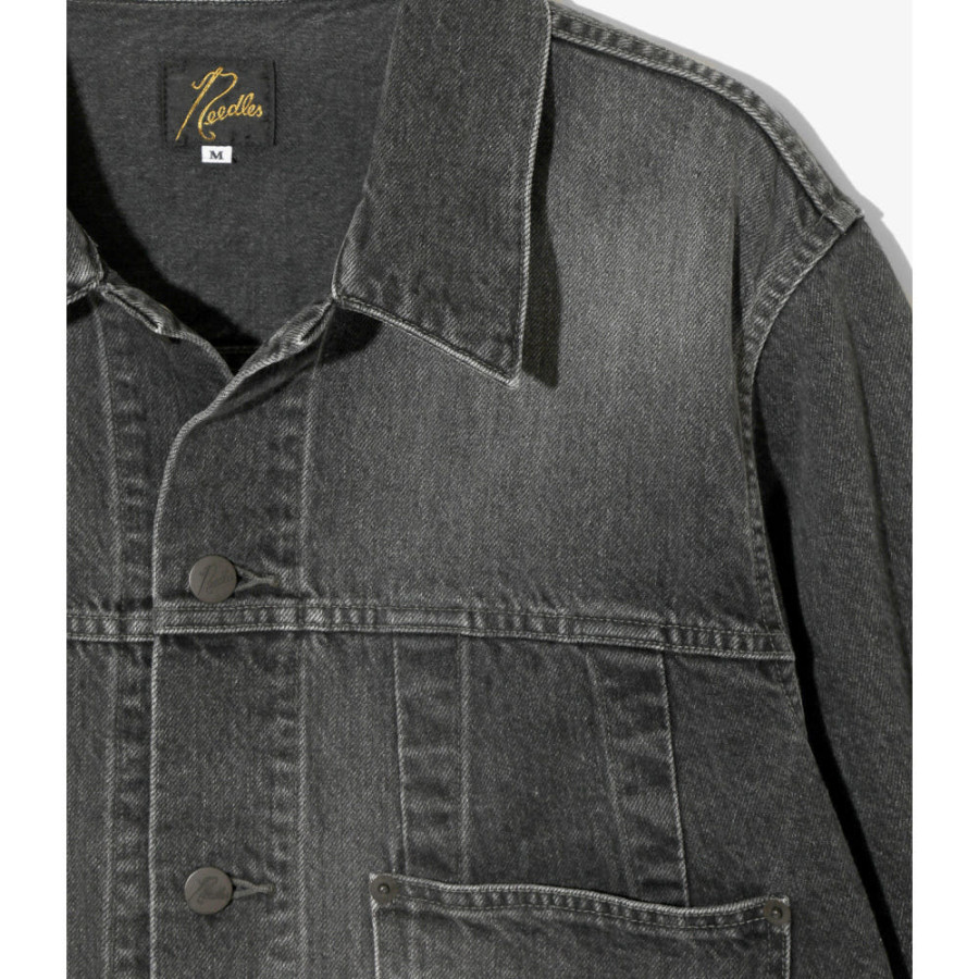 니들스 다트 진 재킷 12OZ 데님 블랙 SX199B