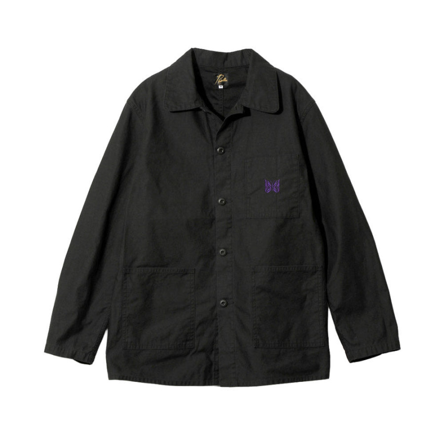 니들스 커버올 리버스드 새틴 재킷 블랙 SX168B