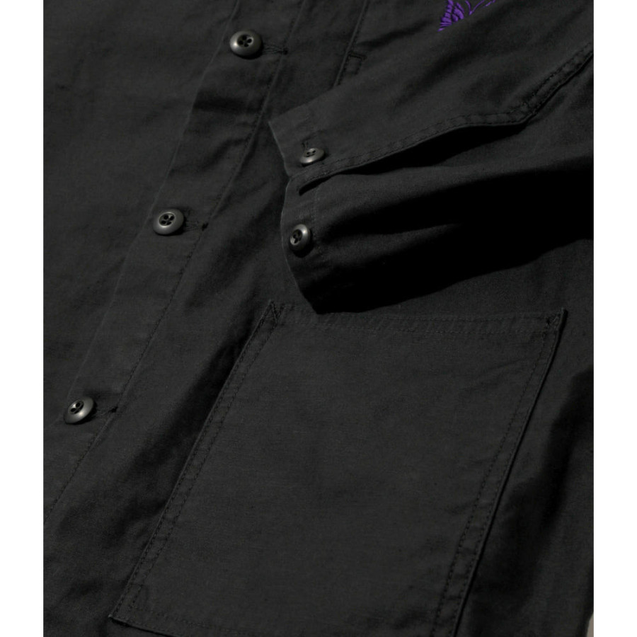 니들스 커버올 리버스드 새틴 재킷 블랙 SX168B