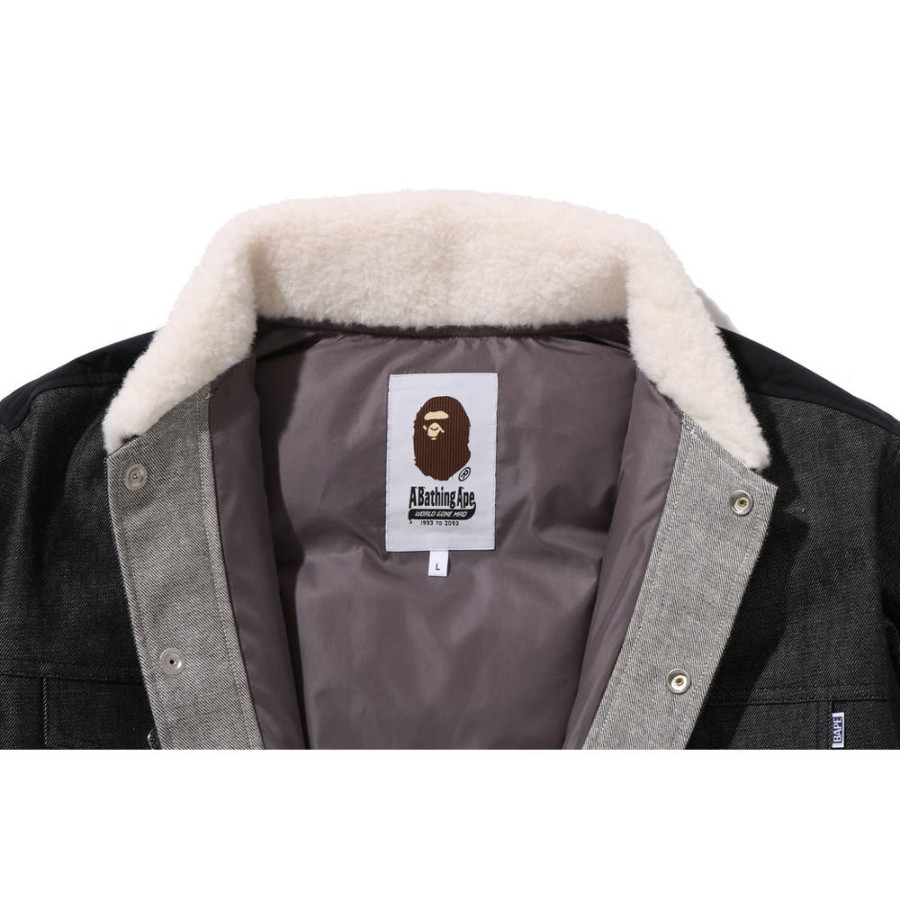 베이프 다운 와이드 데님 패딩 자켓 2컬러 1L70144005