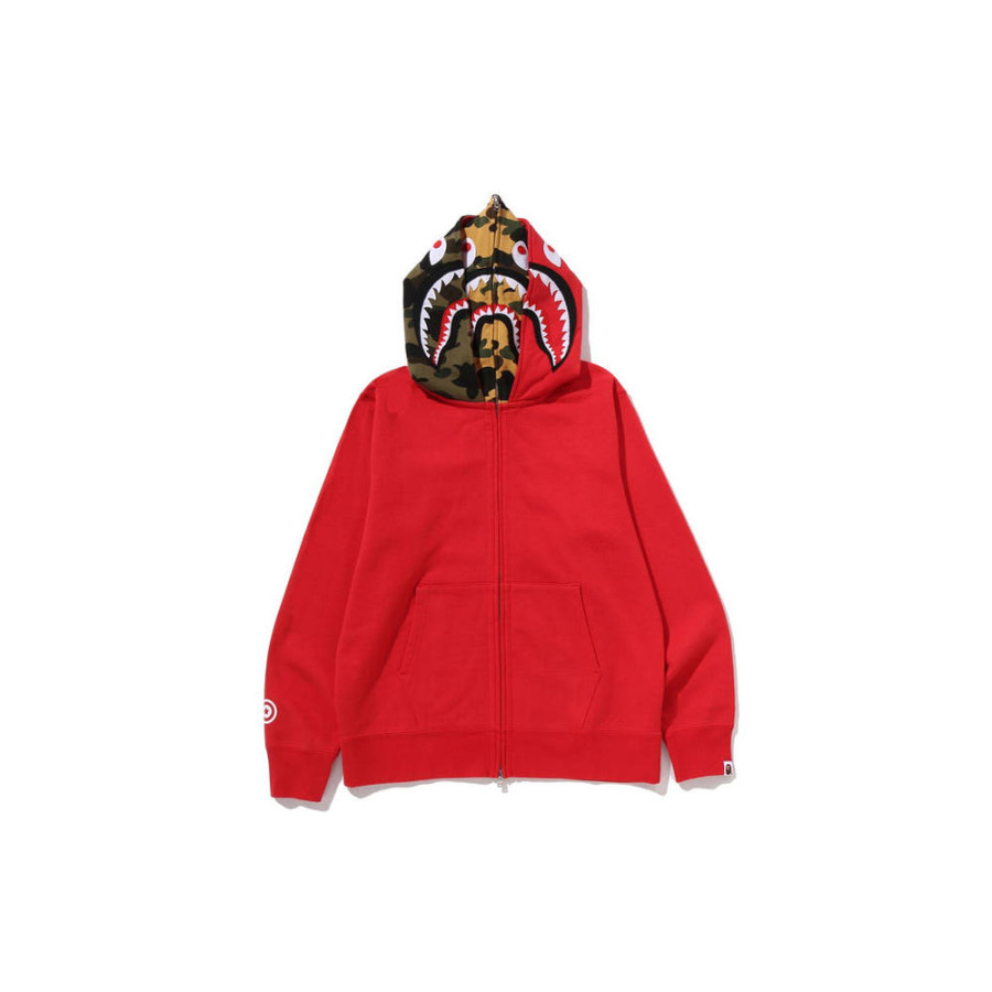 베이프 샤크 풀 집 더블 후드 집업 3컬러 1L70115007