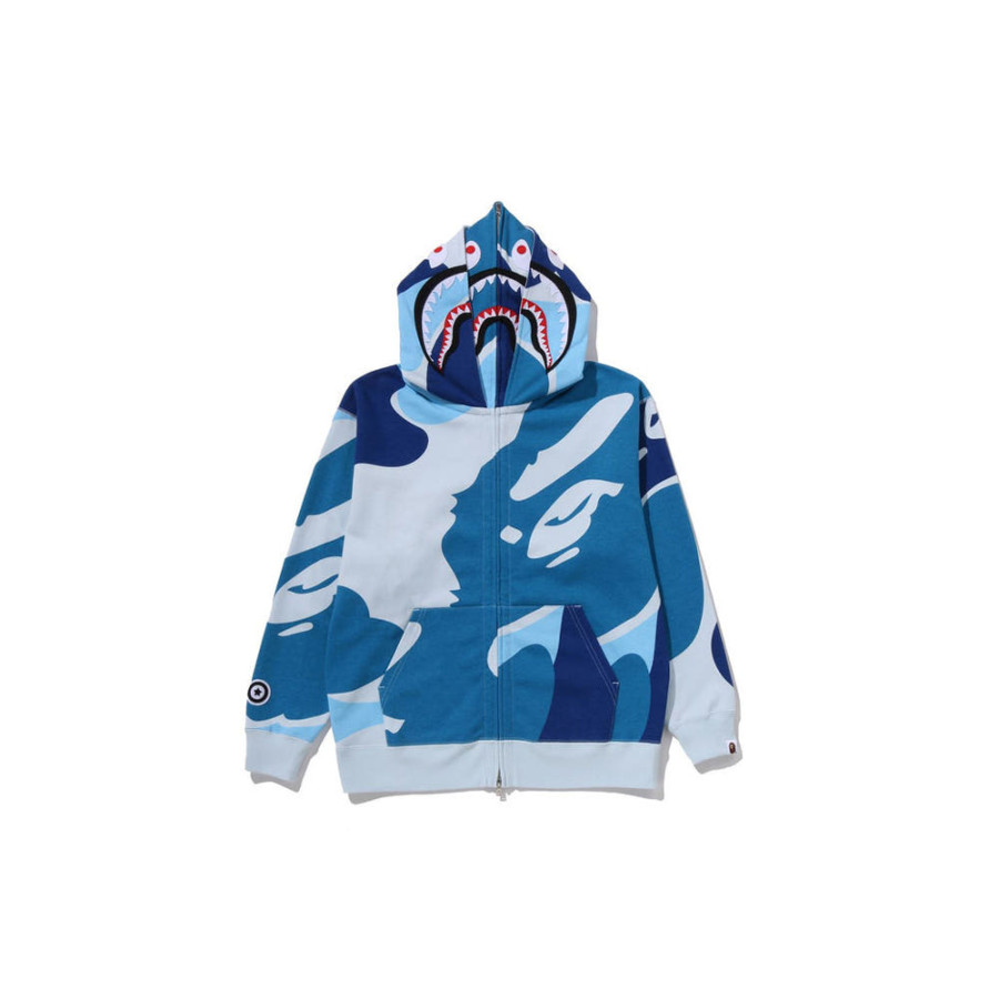 베이프 메가 ABC 카모 더블 샤크 릴랙스 핏 풀 후드 집업 3컬러 1L80115306