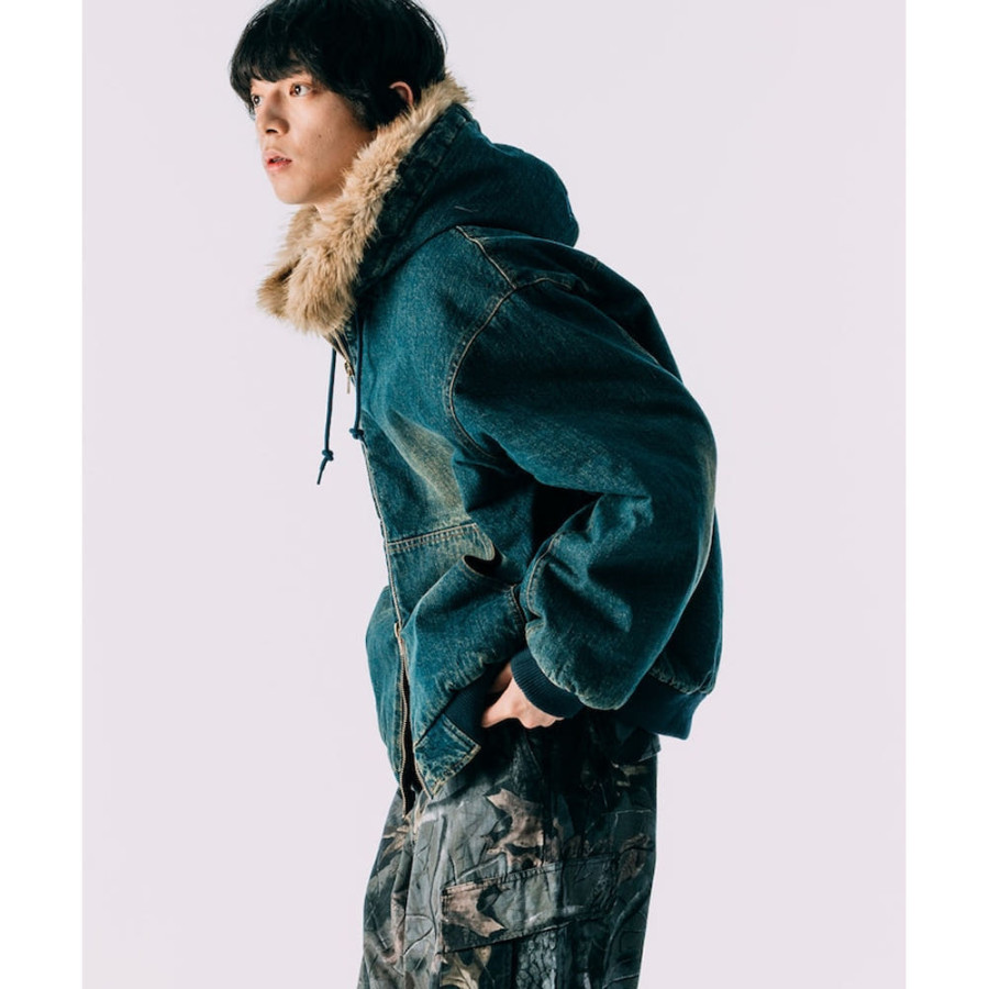 프릭스스토어 페이크퍼 후드 집업 블루종 3컬러 1053248900601