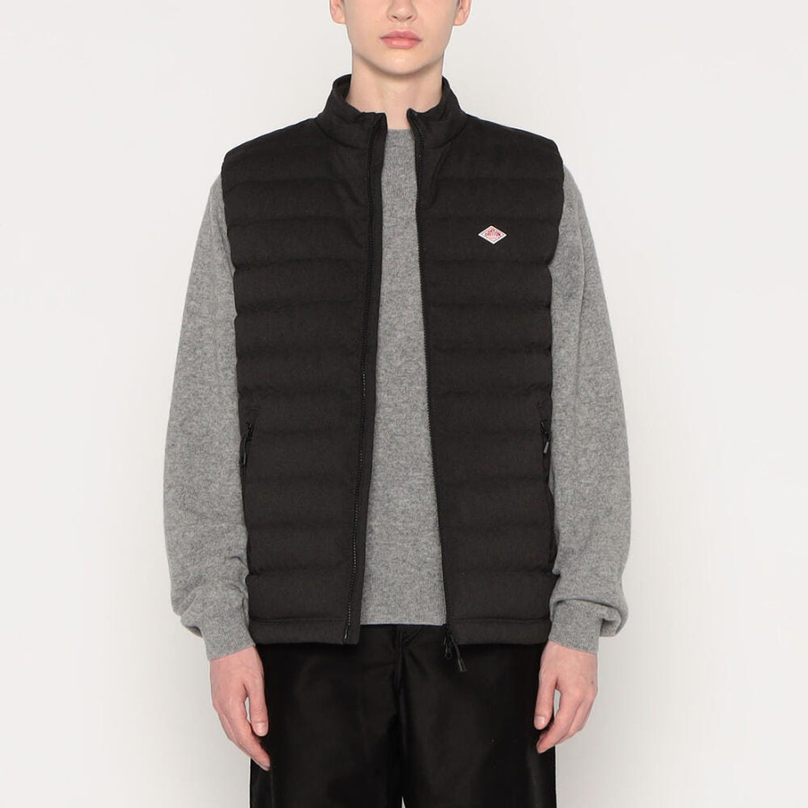단톤 남성용 울 라이크 폴리에스터 미들 다운 컬러 베스트 2컬러 DNB252M101-0015