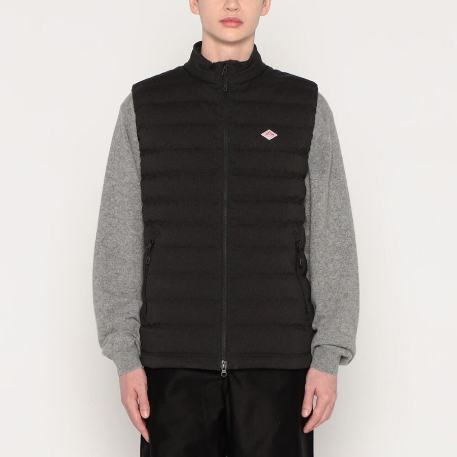 단톤 남성용 울 라이크 폴리에스터 미들 다운 컬러 베스트 2컬러 DNB252M101-0015