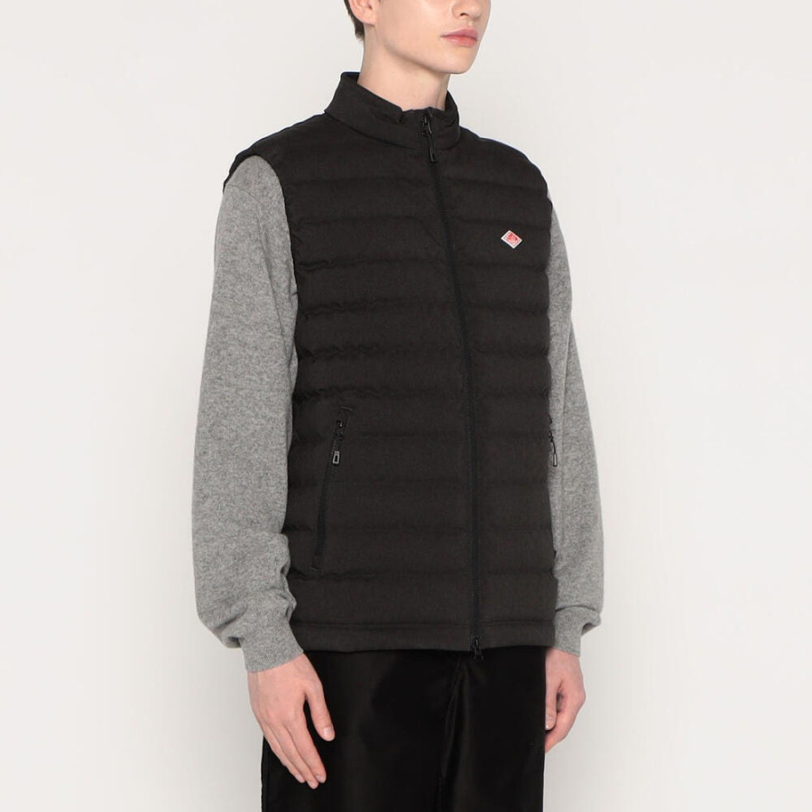 단톤 남성용 울 라이크 폴리에스터 미들 다운 컬러 베스트 2컬러 DNB252M101-0015