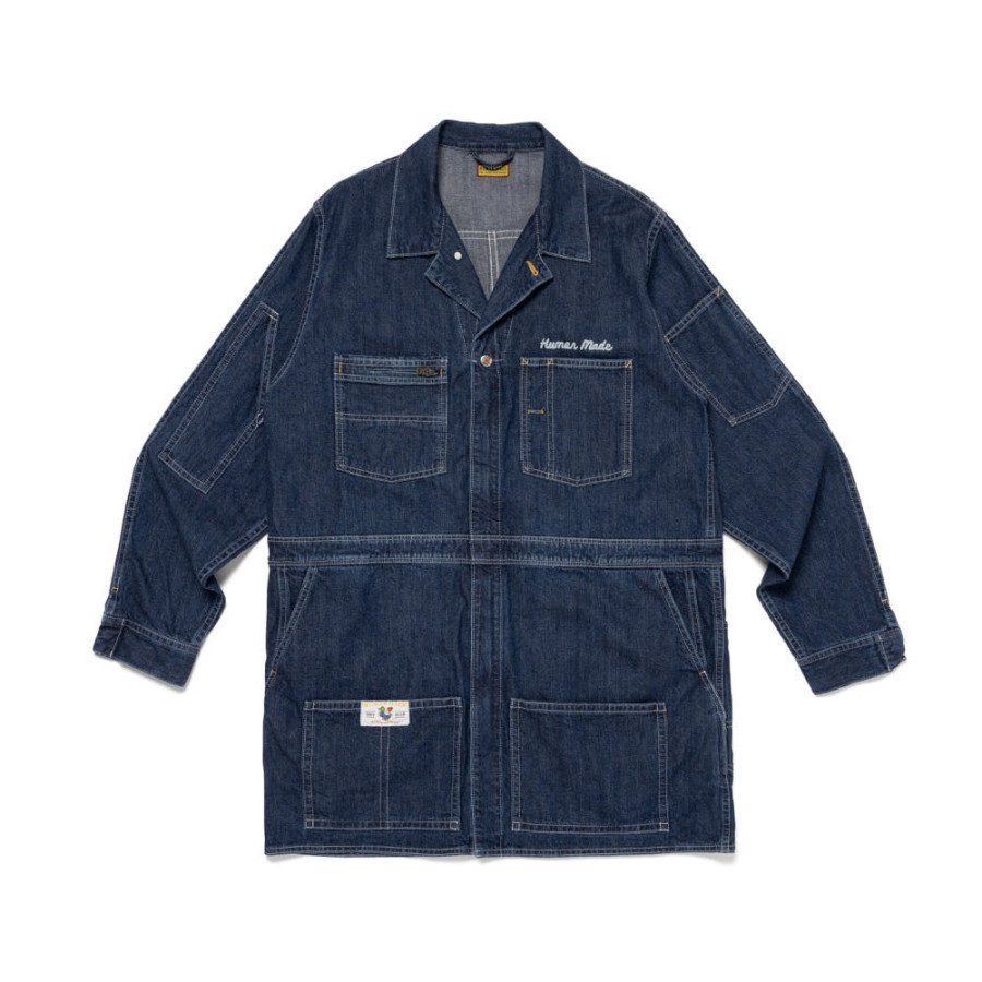 휴먼메이드 데님 하프 코트 인디고 HM30JK006