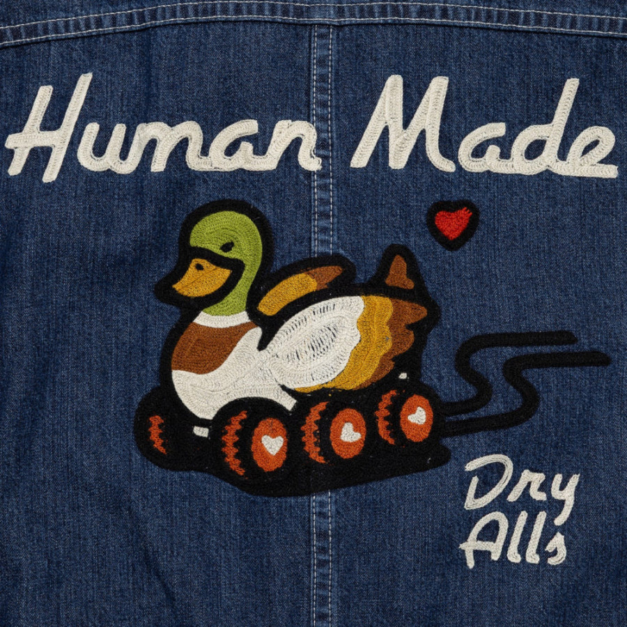 휴먼메이드 데님 하프 코트 인디고 HM30JK006