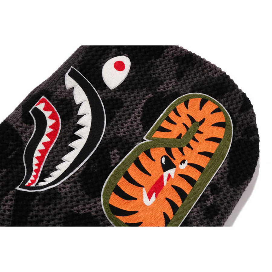 베이프 컬러 카모 크로셰 릴렉스핏 샤크 풀 집 후디 후드집업 3컬러 1L70115304